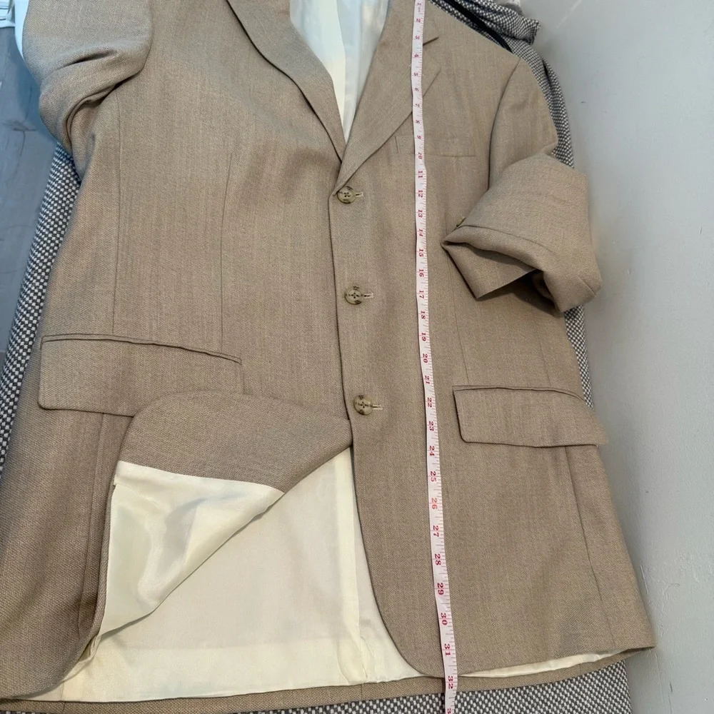 Oscar de la Renta Vintage Sport Coat Blazer in Wool Silk Blend Size 43 Regular